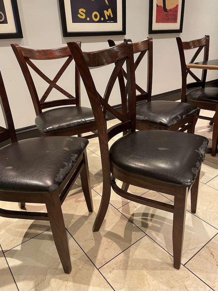 Faux Leather dining chairs Faux Leather dining chairs