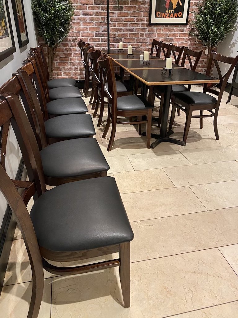 Figaros leather dining chairs new Figaros leather dining chairs new