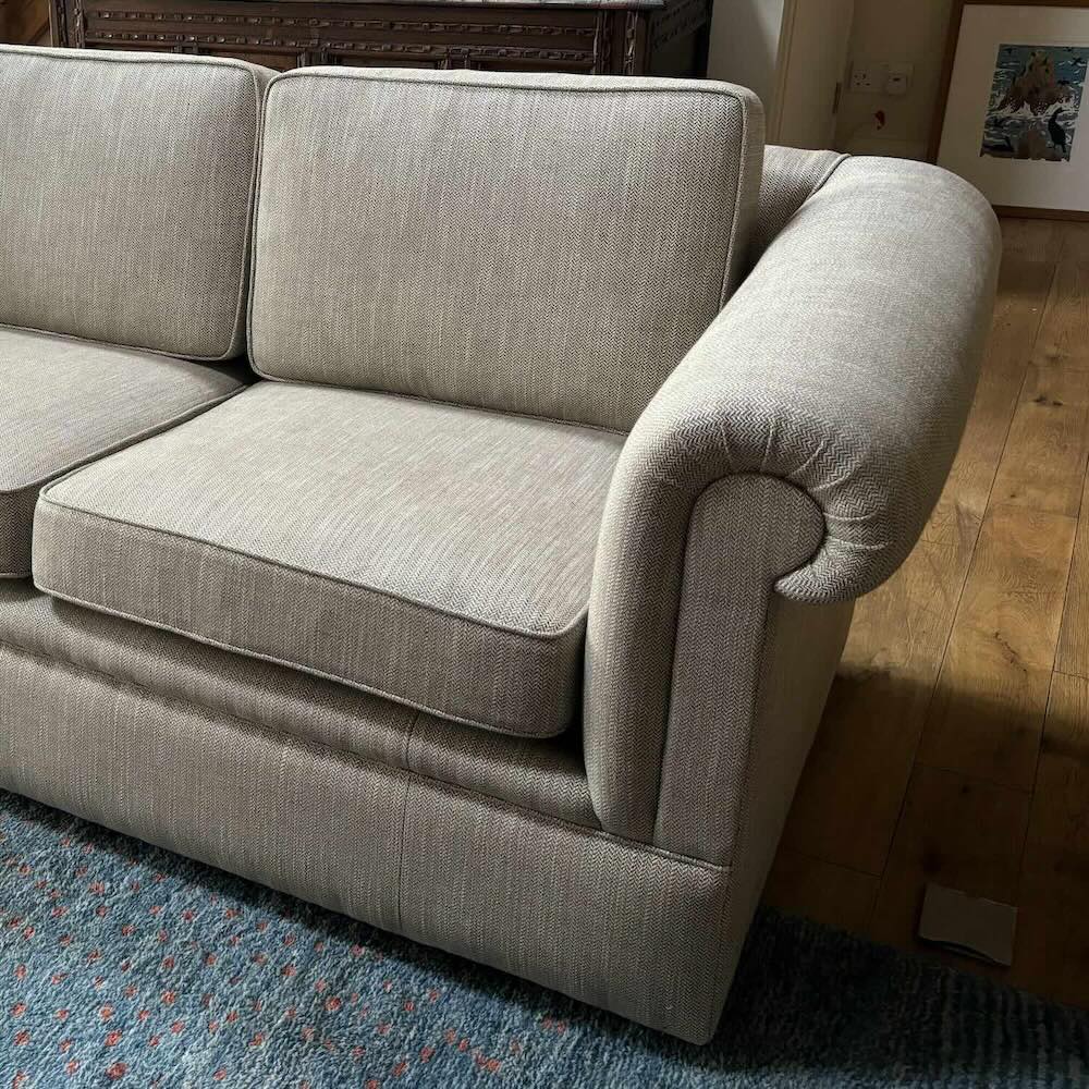 grey upholstered settee sofa grey upholstered settee sofa