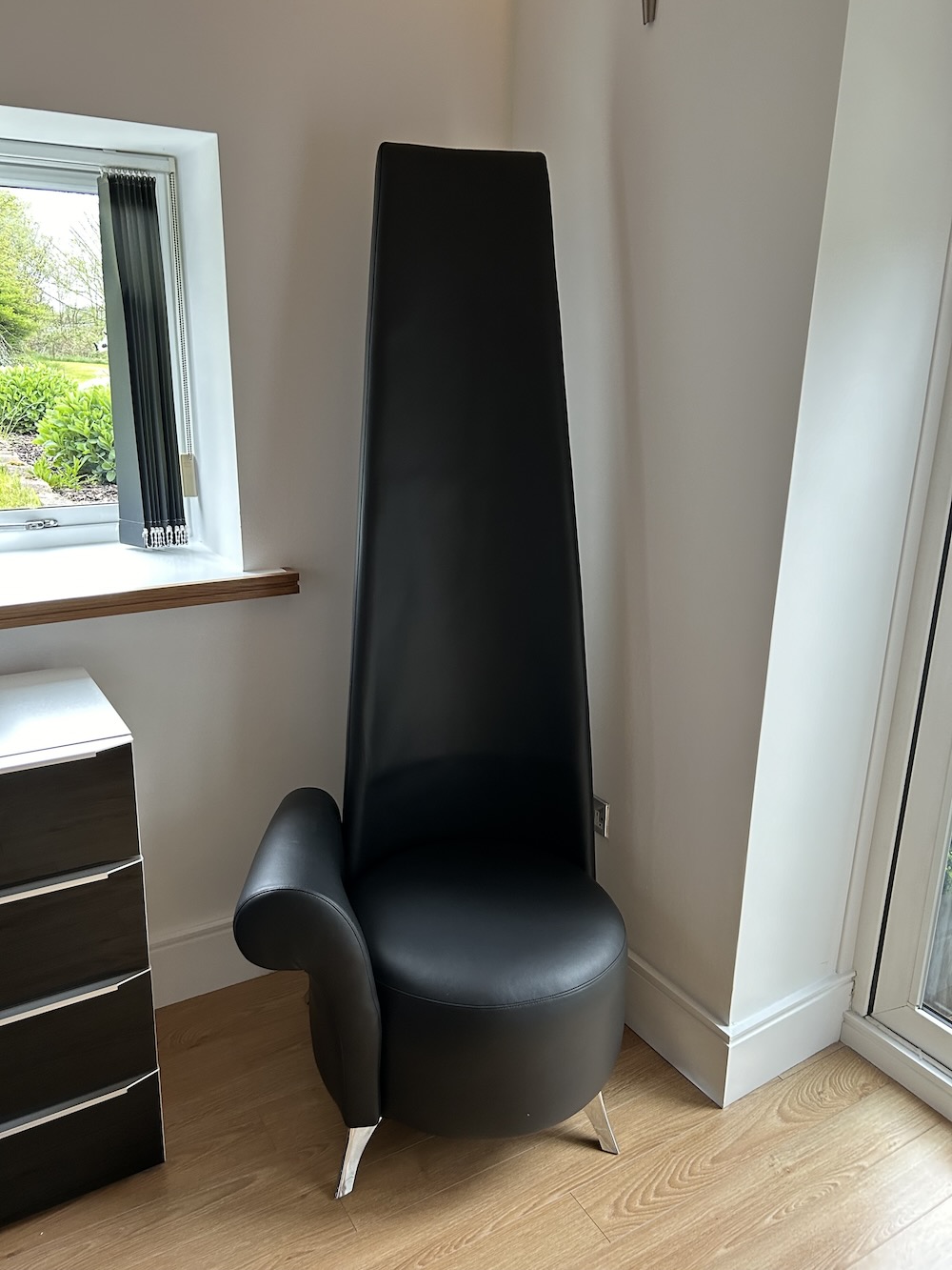 black leather tall chair black leather tall chair