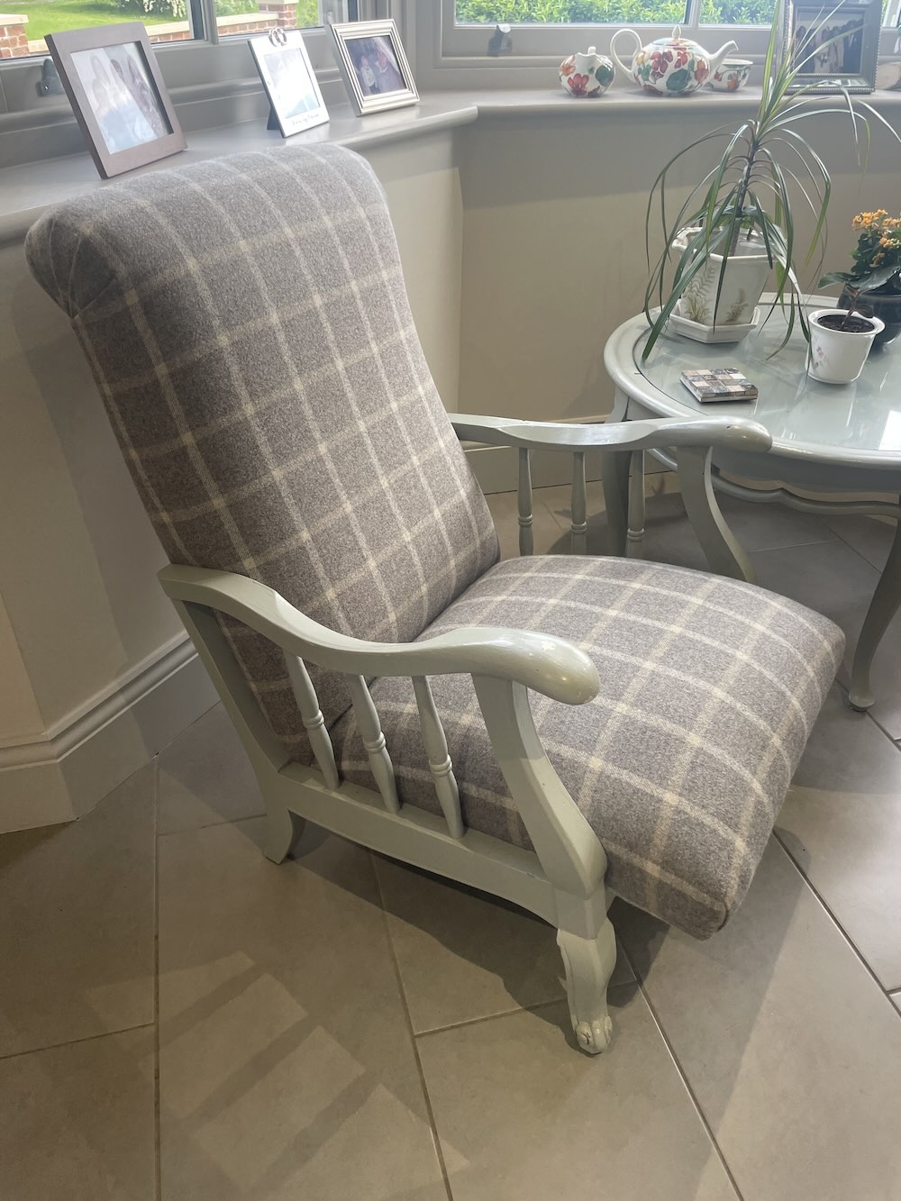 Grey Tweed Armchair Grey Tweed Armchair