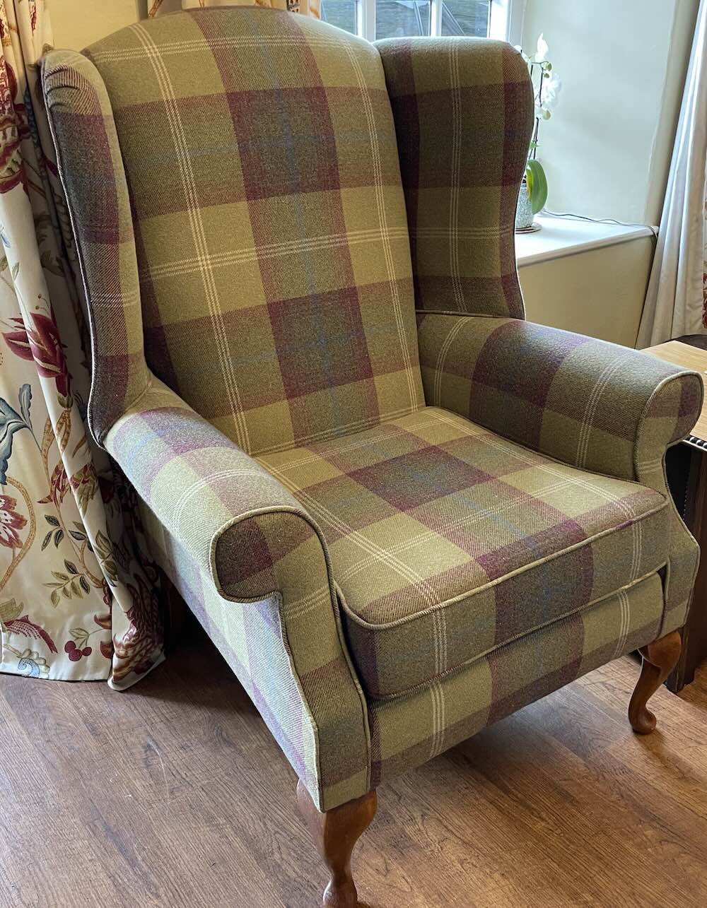 Tartan Check Wing Chair Tartan Check Wing Chair
