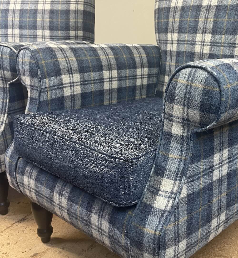 Piping Detail Tartan Armchair Piping Detail Tartan Armchair
